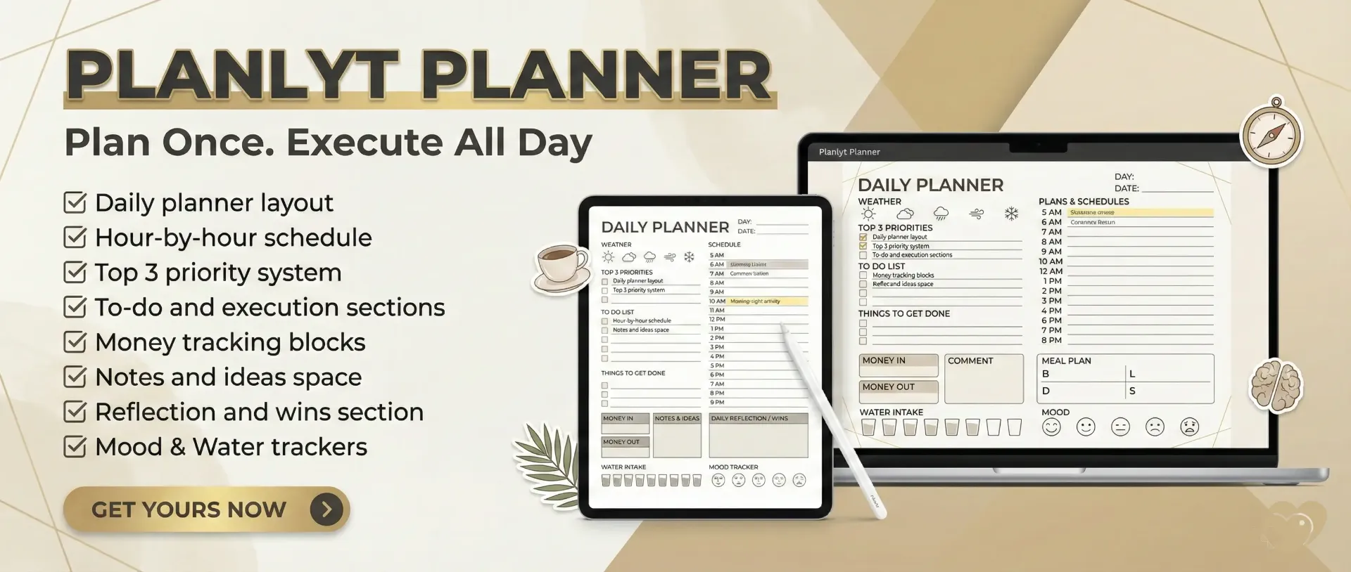 Plan Once. Execute All Day | Planlyt Planner