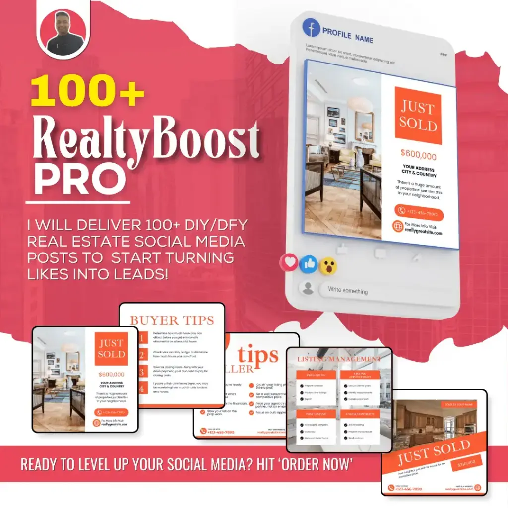 RealtyBoost Pro- 100 Real Estate Social Media Designs