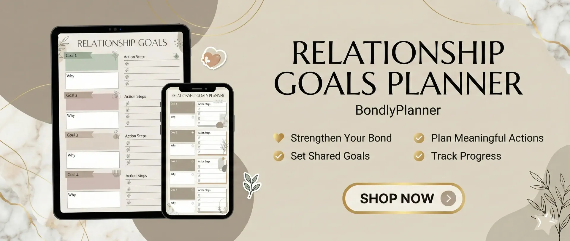 Relationship Goals Planner | BondlyPlanner