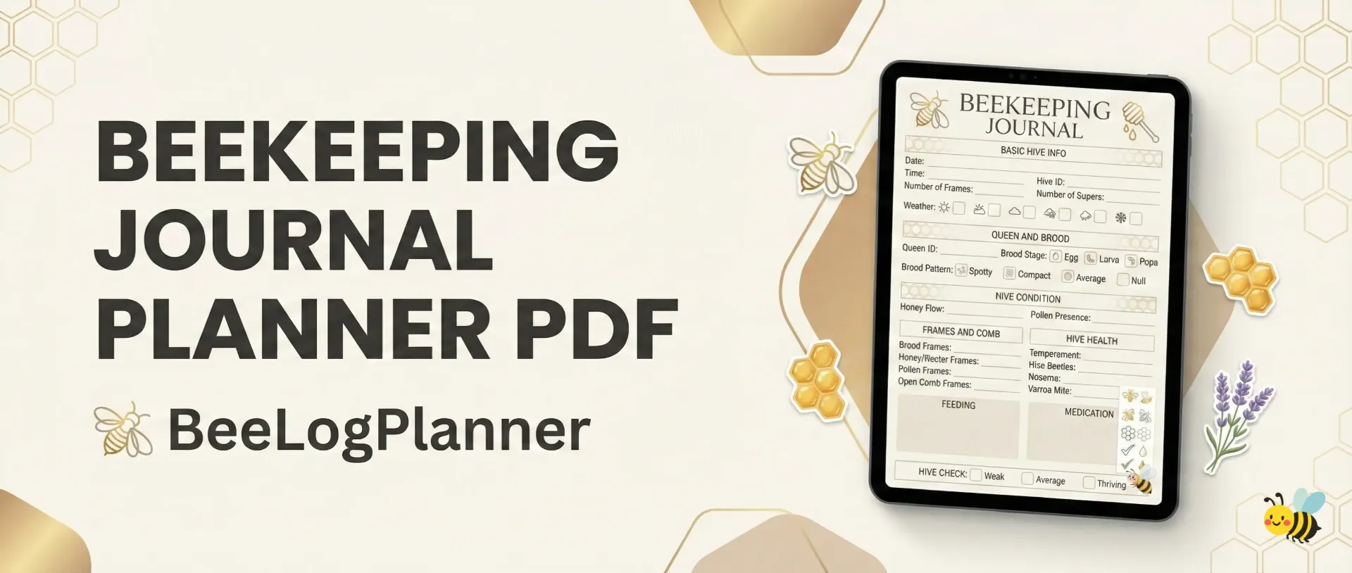 Beekeeping Journal Planner PDF | BeeLog