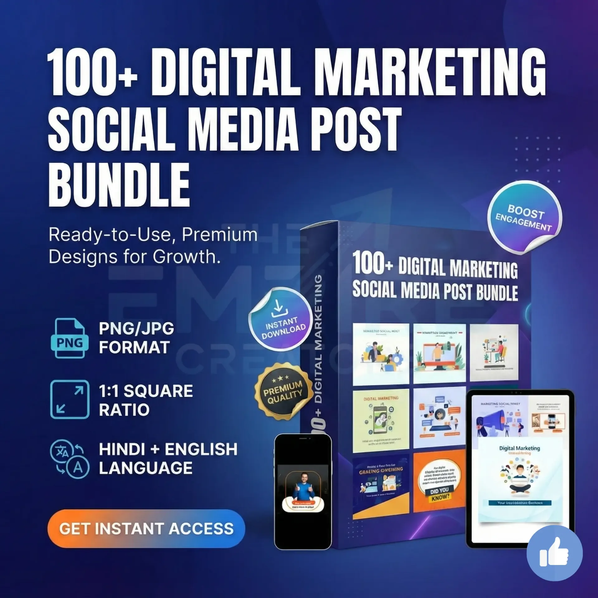 100+ Digital Marketing Social Media Post Bundle