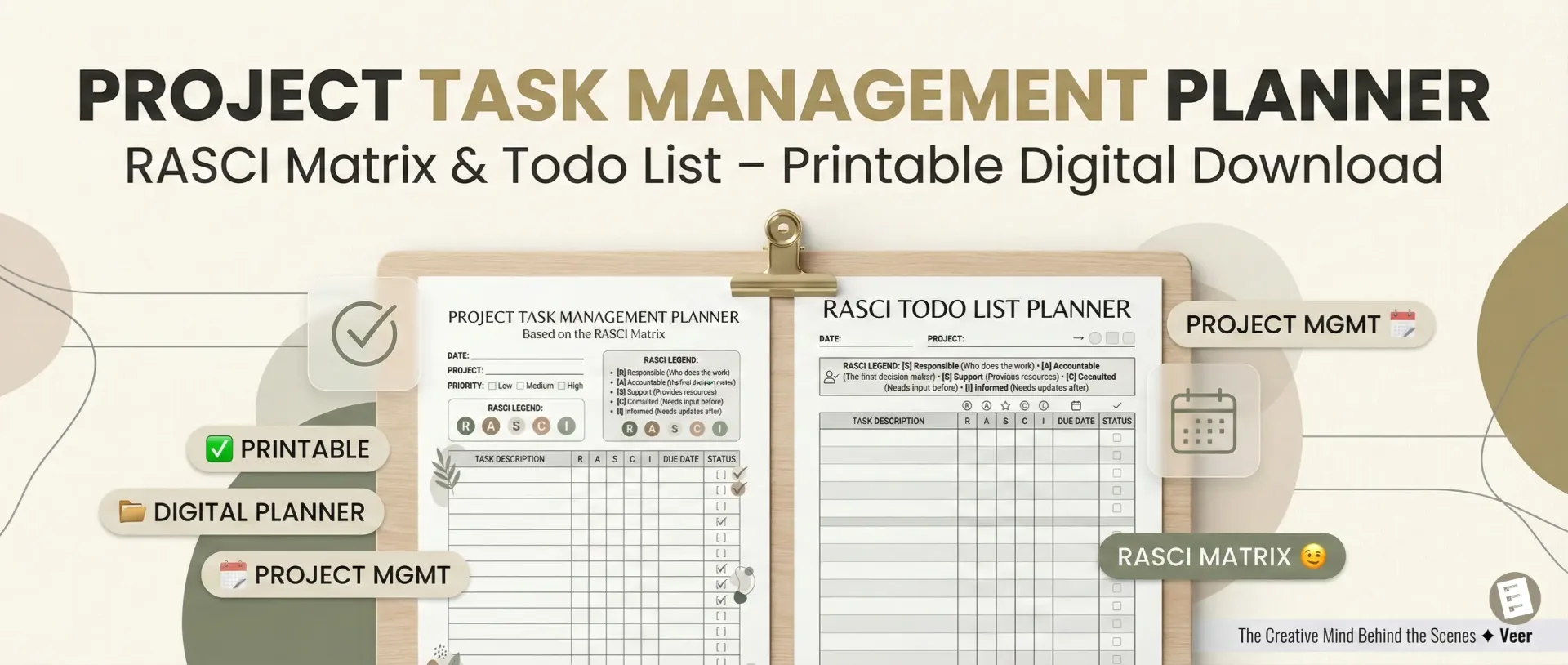 Task Management Planner [RASCI Metrix]