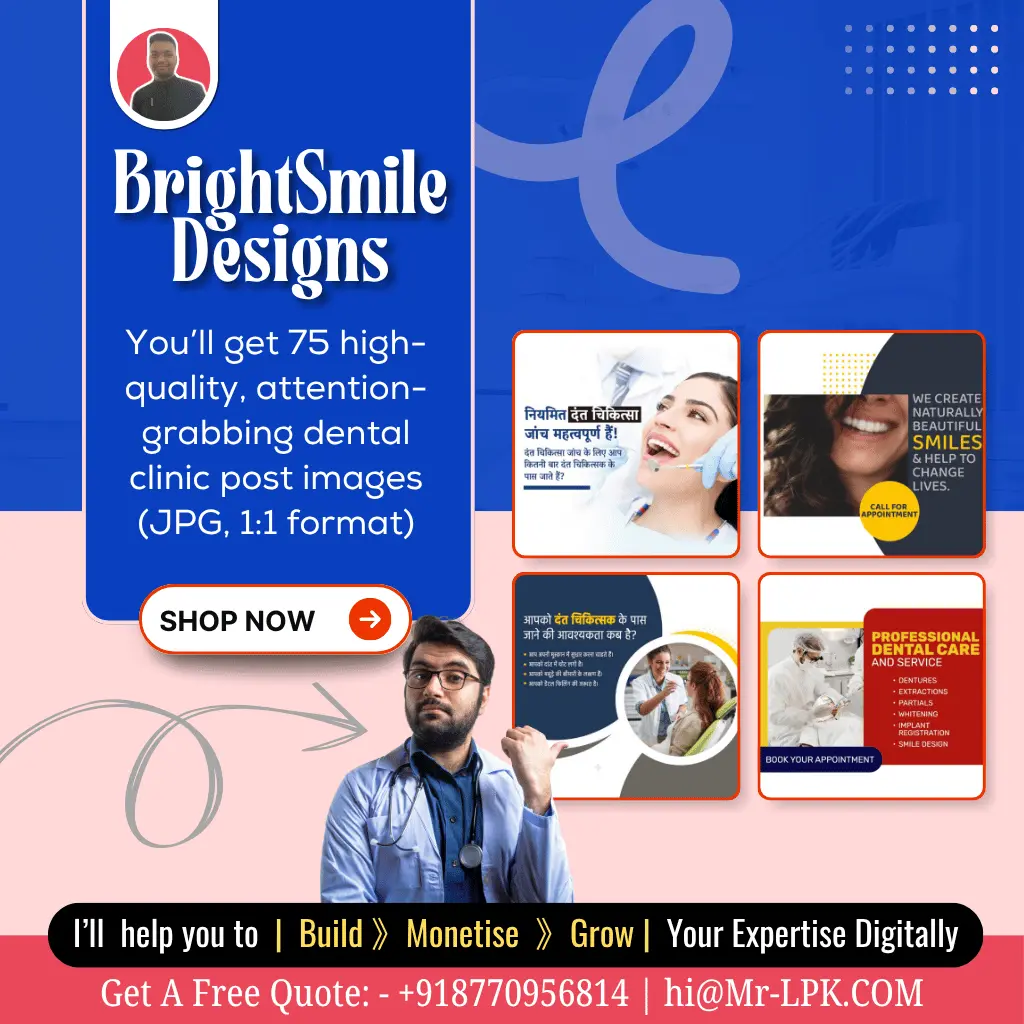 BrightSmile Designs – 75 Dental Clinic Social Media Post Image Designs